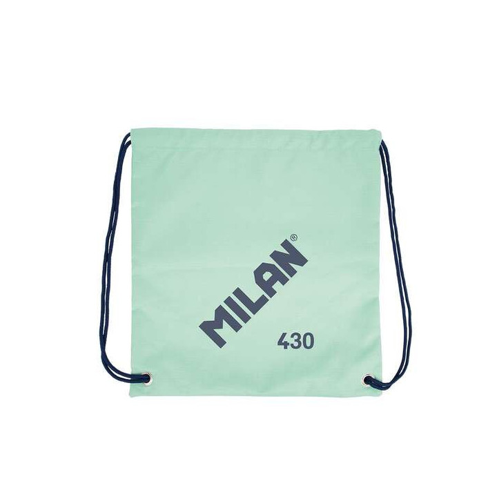 Milan Serie 1918 Bolsa/Mochila de Tiras Grande - Tejido 'ripstop' Ligero y Resistente - Medidas 34x42x0.7cm - Color Verde
