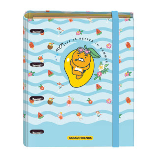 Dohe Kakao Friends Summer Holiday Carpeta de 4 Anillas Formato A4 con Recambio de 100 Hojas - 4 Separadores de Colores - Cierre