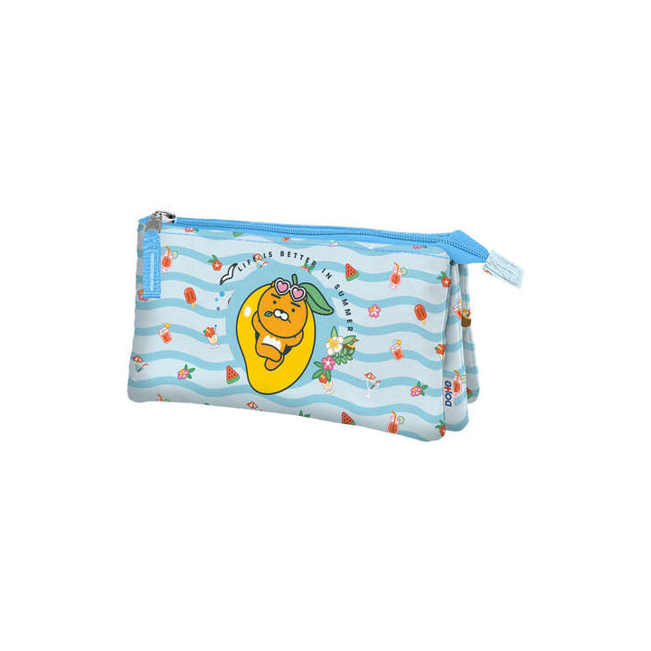 Dohe Kakao Friends Summer Holiday Portatodo Triple - 3 Compartimentos - Cierres de Cremallera