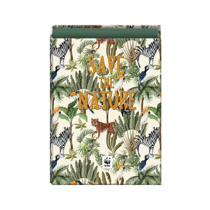 Dohe WWF Save the Nature Carpeta de 4 Anillas Formato Folio - Cubierta de Carton Forrado - Anillas Niqueladas de 40mm