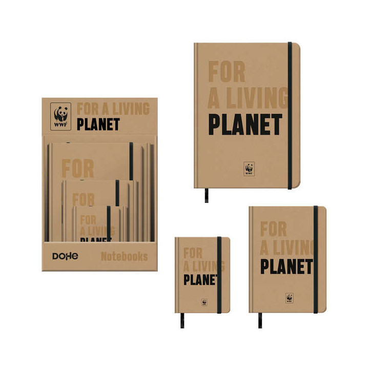 Dohe WWF Classic Expositor de 12 Cuadernos Cartone - Tamaños A4