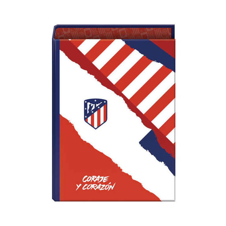 Dohe Atletico de Madrid Coraje y Corazon Carpeta de 4 Anillas Formato Folio - Cubierta de Carton Forrado - Anillas Niqueladas d