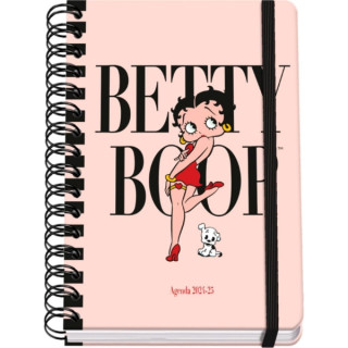 Dohe Betty Boop Agenda Escolar Espiral Wire’o A5 - Semana Vista - Papel 80g/m2 - Cubierta de Carton Plastificado - Cierre con