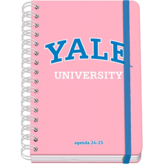 Dohe YALE Pink Lady Agenda Escolar Espiral Wire’o A5 - Semana Vista - Papel 80g/m2 - Cubierta de Carton Plastificado - Cierre