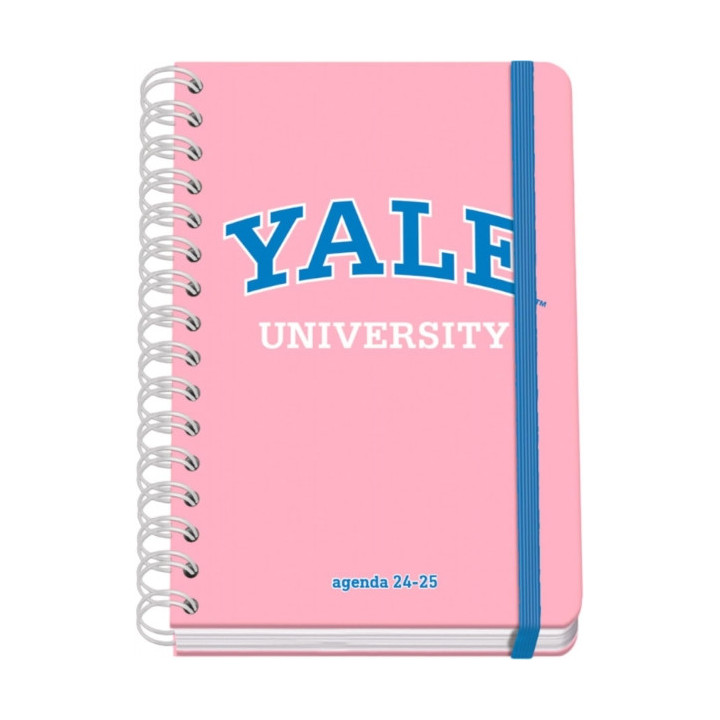 Dohe YALE Pink Lady Agenda Escolar Espiral Wire’o A5 - Semana Vista - Papel 80g/m2 - Cubierta de Carton Plastificado - Cierre