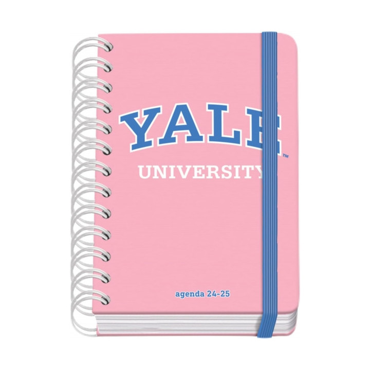 Dohe YALE Pink Lady Agenda Escolar Espiral Wire’o A6 - Dia Pagina - Papel 80g/m2 - Cubierta de Carton Plastificado - Cierre c