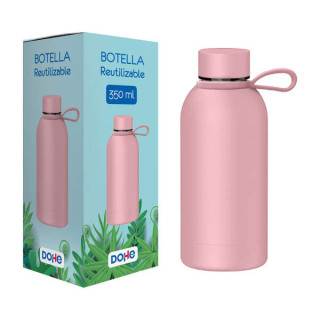 Dohe Botella Reutilizable 350ml - Acero Inoxidable de Doble Pared - Libre de BPA - Tapon Hermetico Antigoteo de Acero Inoxidabl