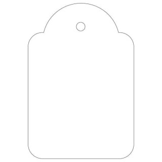 Apli Pack de 500 Etiquetas Colgantes 36x53mm - Agujero Preperforado - Con Hilo de Poliester Blanco - Color Blanco