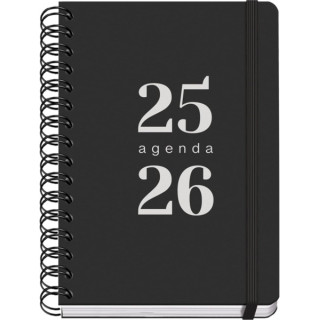 Dohe Grammar Agenda Escolar 25/26 Espiral A6 - Dia Pagina - Papel 80g/m2 - Cubierta de Polipropileno - Cierre de Goma Elastica