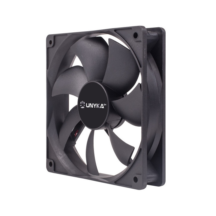 Unykach Ventilador 120mm - Velocidad Max. 1200rpm - Color Negro