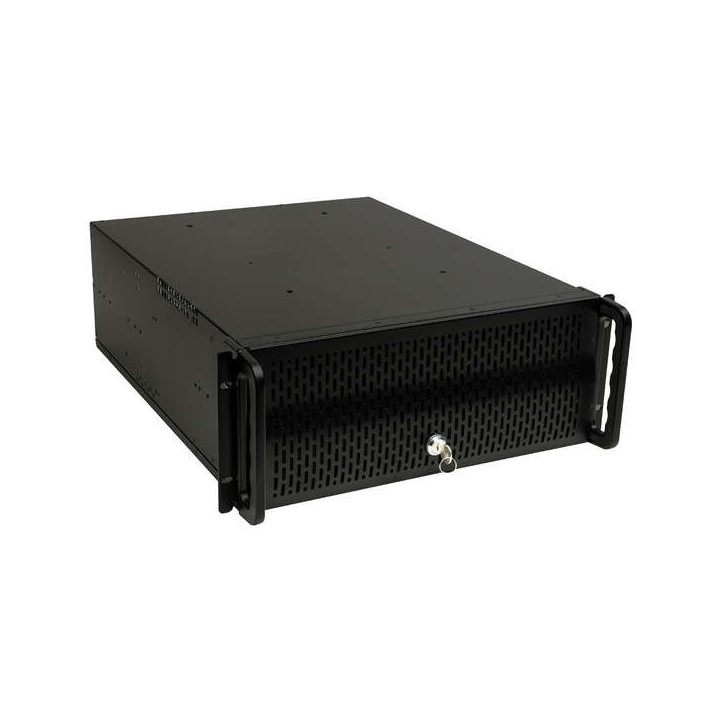 Unykach UK4129 Caja Rack 4U 19" - Tamaños de Disco Soportados 3.5" - Filtro Frontal Antipolvo - Cierre de Llave - USB-A 2.0 -