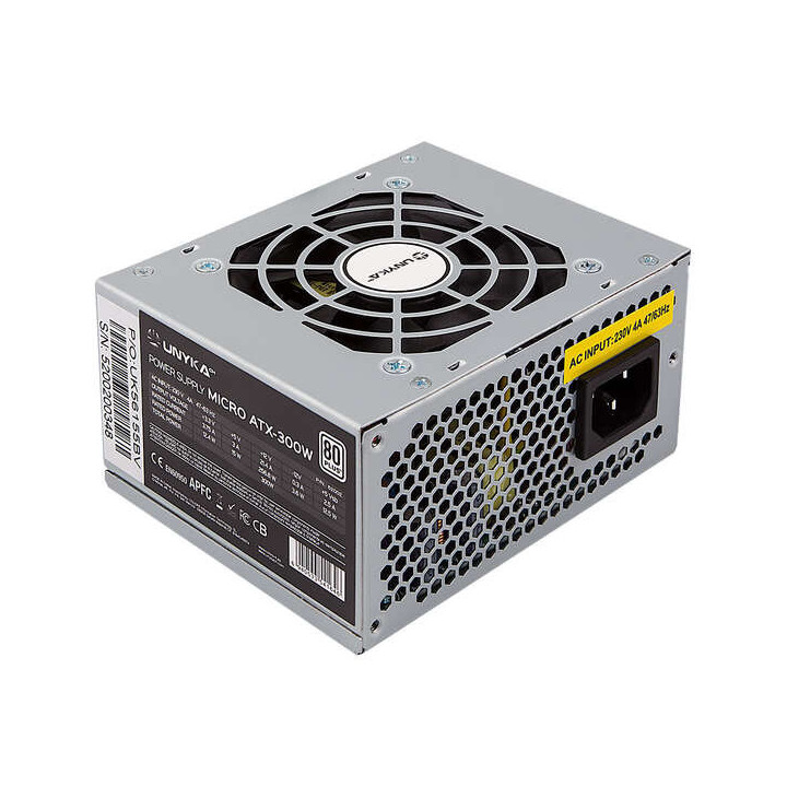 Unykach SFX 300W 85% Eficiencia Fuente de Alimentacion 300W SFX - Ventilador 80mm