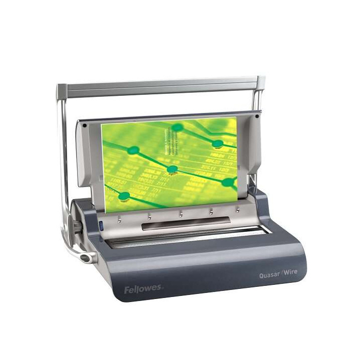Fellowes Quasar Wire Encuadernadora A4 - Encuaderna hasta 130 Hojas A4 - Perfora hasta 15 Hojas al mismo Tiempo