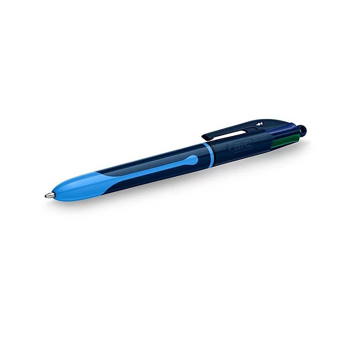 Bic 4 Colours Smooth Drop Boligrafo de Bola Retractil - Punta Media de 1.0mm - Escritura un 40% mas Suave - 4 Colores