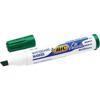 Bic Velleda 1751 ECOlutions Marcadores para Pizarra - Punta Biselada - Trazo entre 3mm y 5.5mm - Tinta con Base de Alcohol - Ec