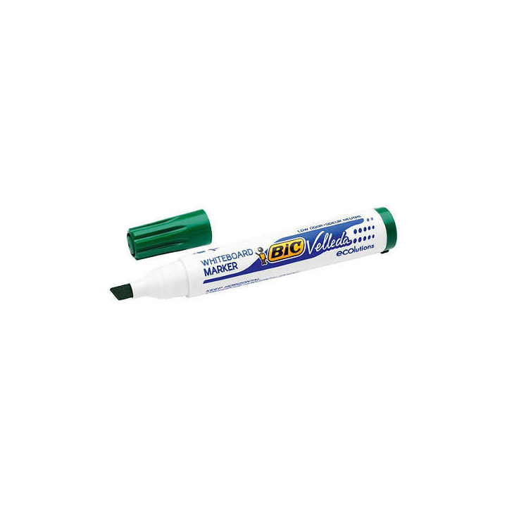 Bic Velleda 1751 ECOlutions Marcadores para Pizarra - Punta Biselada - Trazo entre 3mm y 5.5mm - Tinta con Base de Alcohol - Ec