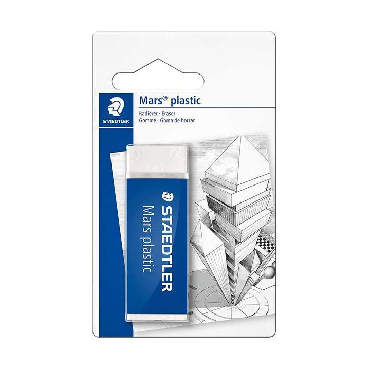 Staedtler Mars Plastic 526 50 Goma de Borrar - Plastico - Alta Precision - Color Blanco