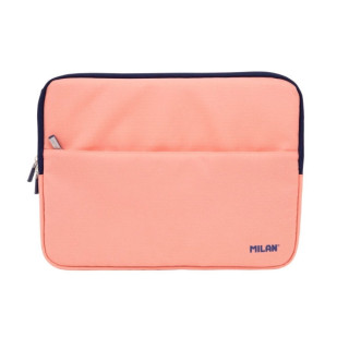 Milan Coleccion 430 Funda para Portatil hasta 13" - Forro Atercipelado - Bolsillo Delantero - Cierre de Cremallera - Color Rosa