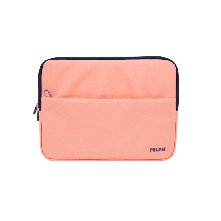 Milan Coleccion 430 Funda para Portatil hasta 13" - Forro Atercipelado - Bolsillo Delantero - Cierre de Cremallera - Color Rosa