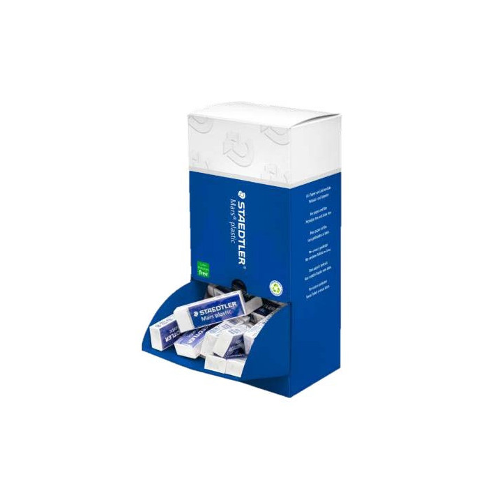 Staedtler Mars Plastic Goma de Borrar - Plastico - Alta Precision - Color Blanco