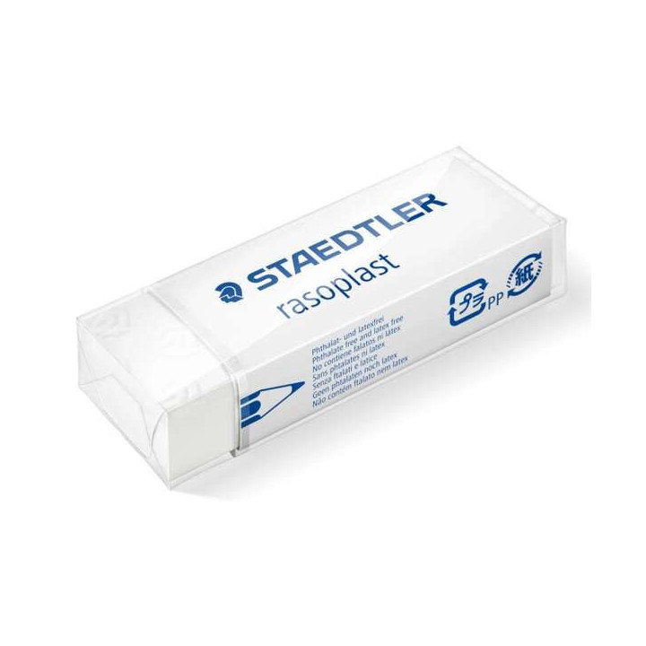 Staedtler Rasoplast 526 B20 Goma de Borrar - Borrado de Alta Calidad - Minimos Residuos - Color Blanco