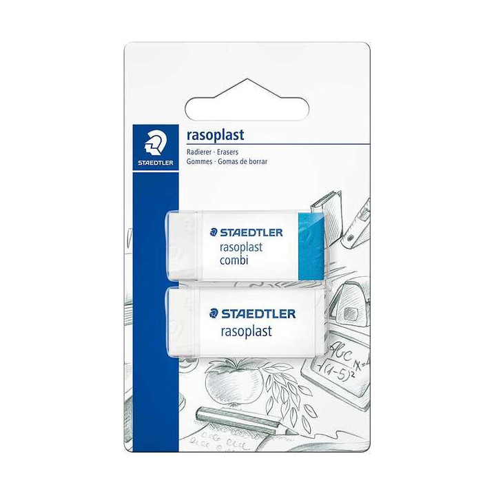 Staedtler Pack de 1 Goma de Borrar 526 Rasoplast Combi + 1 Goma de Borrar 526 Rasoplast