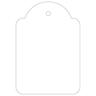 Apli Pack de 400 Etiquetas Colgantes 45x65mm - Agujero Preperforado - Con Hilo de Poliester Blanco - Color Blanco