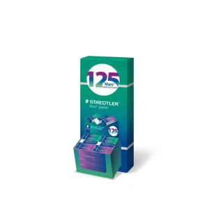 Staedtler Mars Plastic 125 Aniversario Goma de Borrar - Borrado de Alta Calidad - Minimos Residuos - Color Blanco