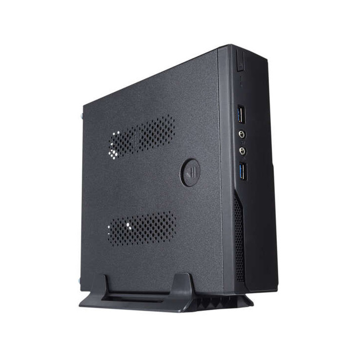 Unykach UK1003 Caja Mini-Torre Mini-ITX - Fuente de Alimentacion 120W Incluida - Tamaño Disco Soportado 2.5" - USB-A 3.2 y Aud