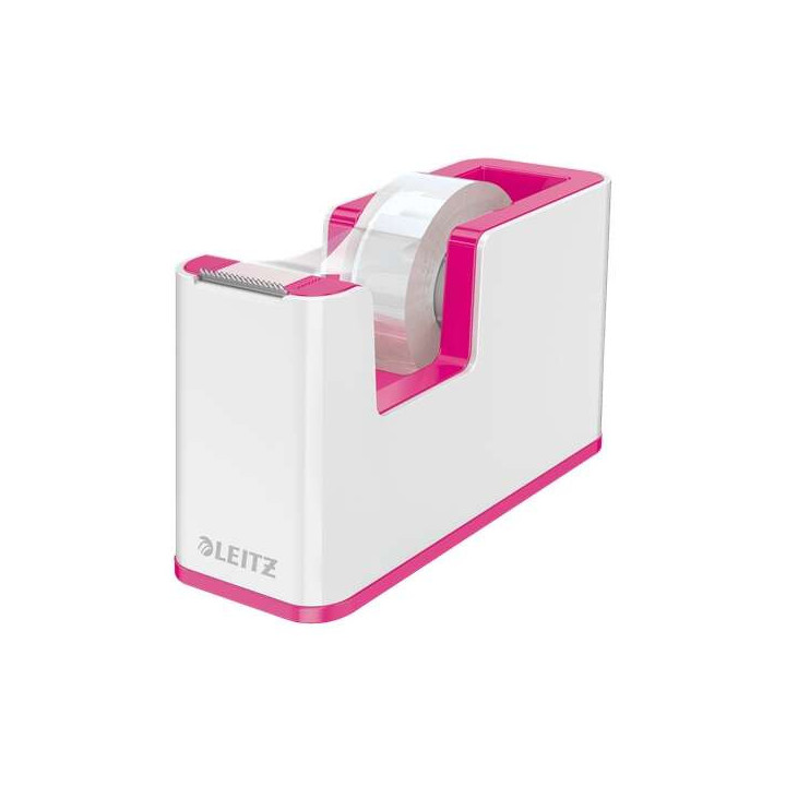 Leitz WOW Dispensador de Cinta Adhesiva - Para Rollos de hasta 19mm x 33m - Incluye Cinta Autoadhesiva Escribible - Color Blanc