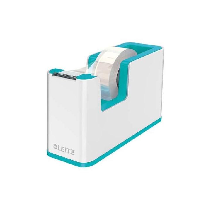 Leitz WOW Dispensador de Cinta Adhesiva - Para Rollos de hasta 19mm x 33m - Incluye Cinta Autoadhesiva Escribible - Color Blanc