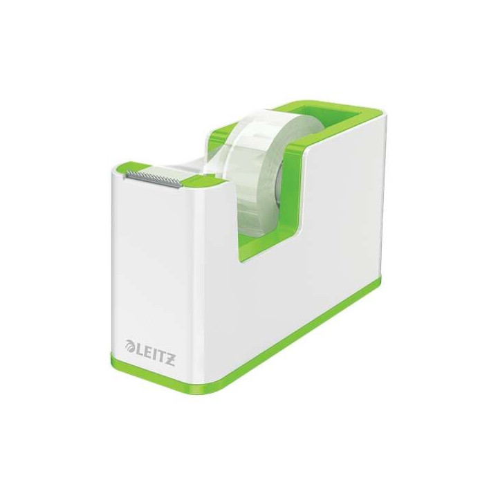 Leitz WOW Dispensador de Cinta Adhesiva - Para Rollos de hasta 19mm x 33m - Incluye Cinta Autoadhesiva Escribible - Color Blanc
