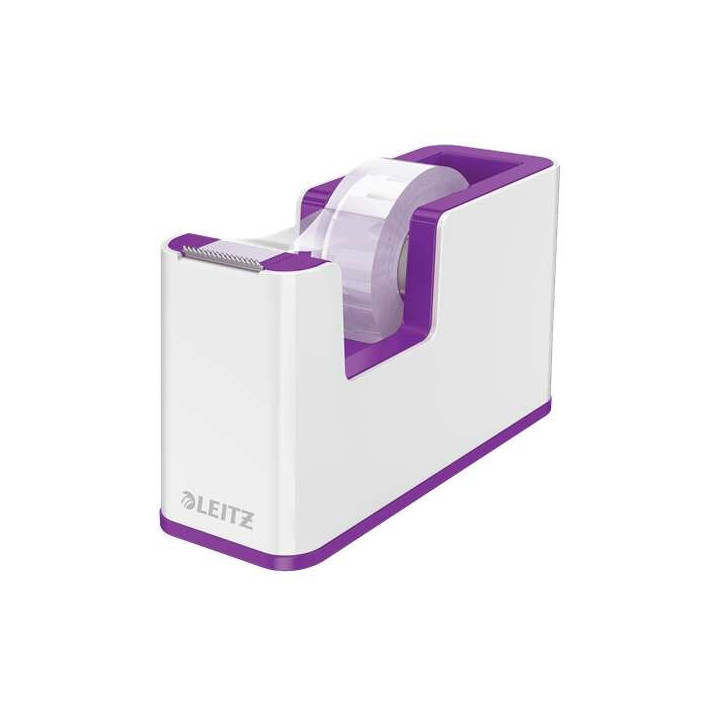 Leitz WOW Dispensador de Cinta Adhesiva - Para Rollos de hasta 19mm x 33m - Incluye Cinta Autoadhesiva Escribible - Color Blanc