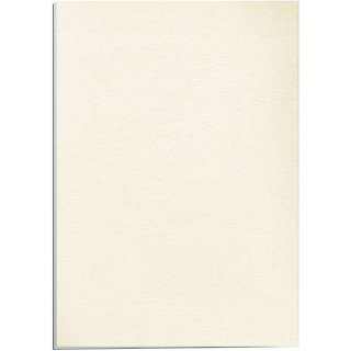 Fellowes Pack de 100 Portadas de Carton Simil Piel Delta Cuero A4 - 250 gr - Color Marfil