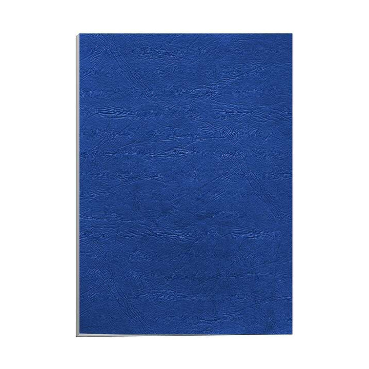 Fellowes Pack de 100 Portadas de Carton Simil Piel Delta Cuero A4 - 250 gr - Color Azul
