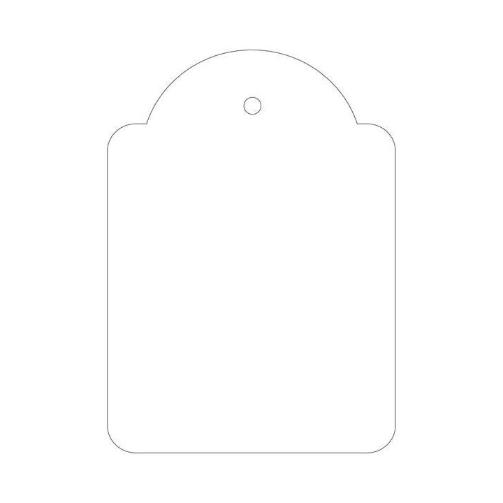 Apli Pack de 400 Etiquetas Colgantes 50x70mm - Con Hilo de Poliester Blanco Ajustable - Color Blanco