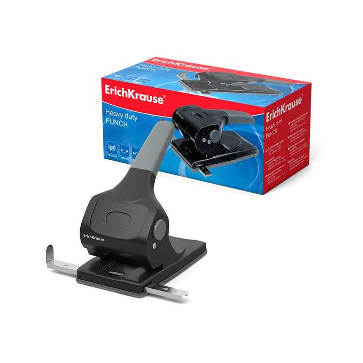 ErichKrause Elegance Classic Perforadora de Gruesos - Perfora hasta 70 Hojas - Orificios de 5