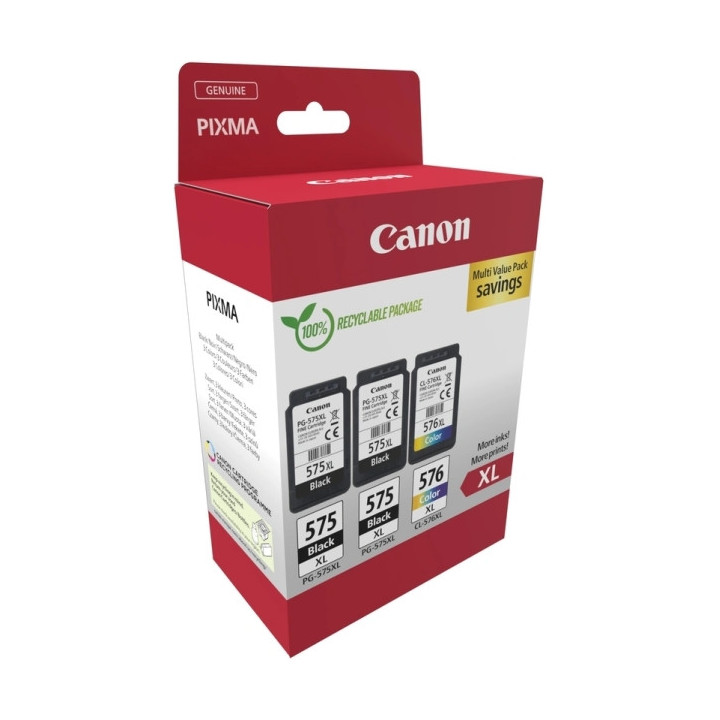 Canon PG575XL/CL576XL Multipack de 3 Cartuchos de Tinta Originales - 5437C004