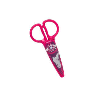 Dahle 54675 Kids Tijeras Infantiles 12cm para los mas Pequeños - Hojas de Plastico - Puntas Redondeadas - Modelo Caballo - Col