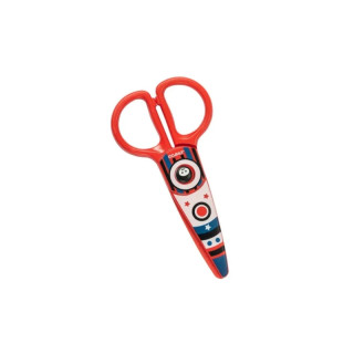 Dahle 54677 Kids Tijeras Infantiles 12cm para los mas Pequeños - Hojas de Plastico - Puntas Redondeadas - Modelo Cohete - Colo