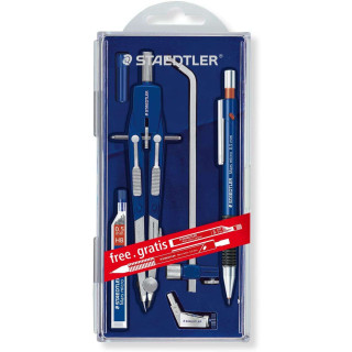 Staedtler Mars 552 02 Compas de Precision - Diametro Maximo 350mm - Compas de Aiuste Rapido - Patas Articuladas - Aguja Interca