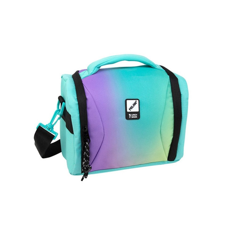 Milan Sunset Bolsa Isotermica Porta Alimentos 5L - Interior Aislante Termico - Apertura Total - Correa Regulable y Extraible -