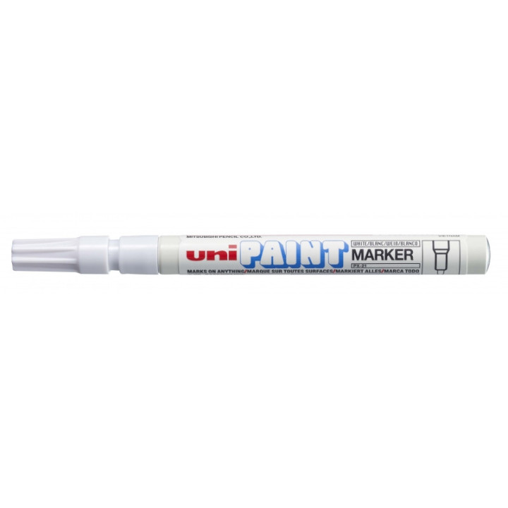 Uni-ball PX-21 Paint Marker - Marcador de Pintura - Punta Acrilica de Bala 0.8-1.2mm - Cuerpo de Aluminio - Tinta Resistente a