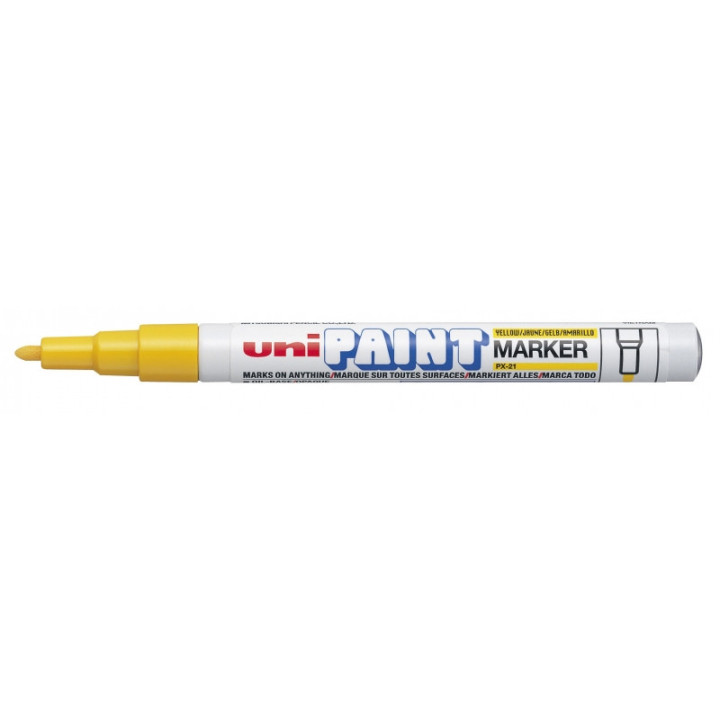 Uni-ball PX-21 Paint Marker - Marcador de Pintura - Punta Acrilica de Bala 0.8-1.2mm - Permanente en Todas las Superficies - Re