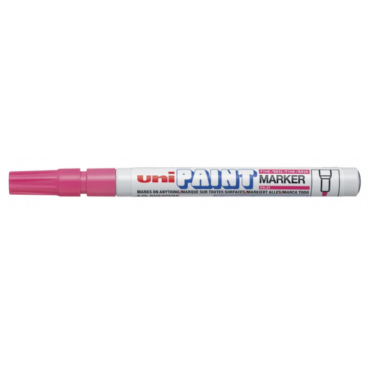 Uni-ball PX-21 Paint Marker - Marcador de Pintura - Punta Acrilica de Bala 0.8-1.2mm - Linea Fina - Cuerpo de Aluminio - Tinta