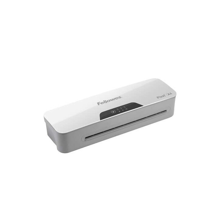 Fellowes Pixel A4 Plastificadora - Calentamiento en 3 Minutos - Adecuado para Fundas de 80 hasta 125 micras - Color Blanco/Gris