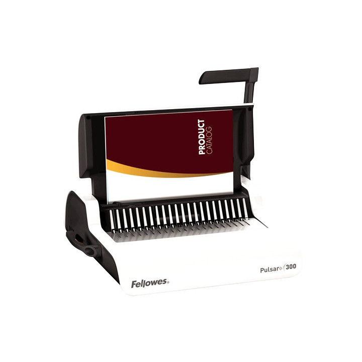 Fellowes Pulsar+ 300 Encuadernadora Manual A4 para Canutillo de Plastico - Perfora hasta 20 Hojas - Encuaderna hasta 300 Hojas