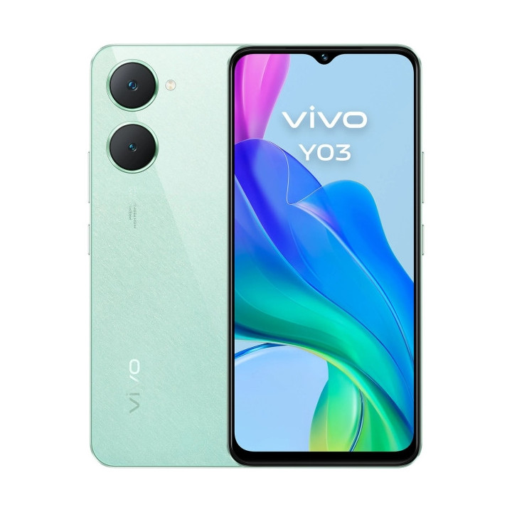 Vivo Y03 Smartphone Pantalla 6.56" - 4GB - 128GB - Camara 13Mp - Bateria 5000mAh - Admite Carga de 15W - Color Verde