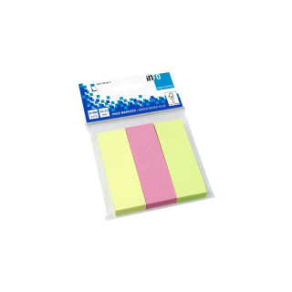 Global Notes inFO Pack de 3 Blocs de 100 Marcadores de Pagina 75 x 25mm - Certificacion FSCâ„¢ - Colores Amarillo