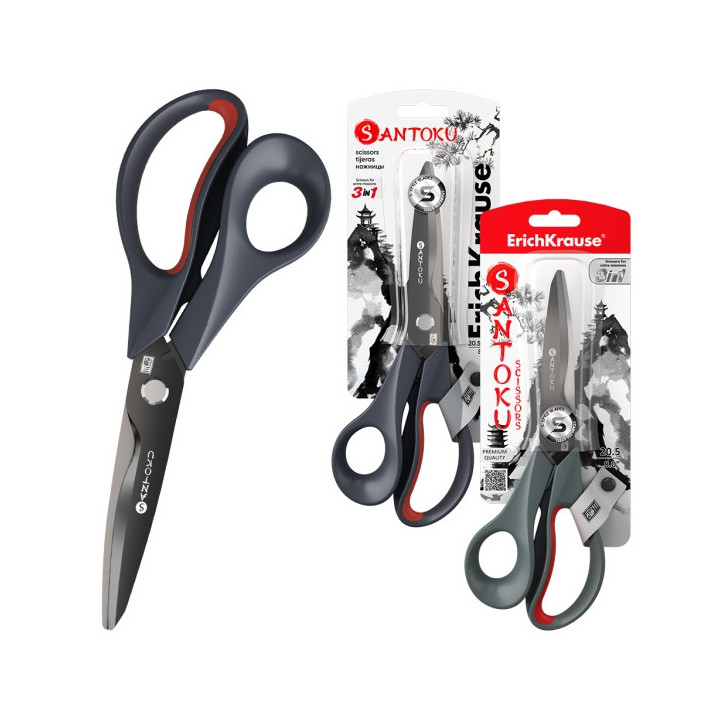 Erichkrause Santoku Multifuncional 3 en 1 Tijeras 20.5cm - Permite Cortar Facilmente Cordeles